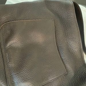 Brown Prada tote with front pocket